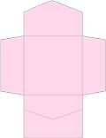 Pink Feather Pocket Invitation Style B2 (6 1/4 x 6 1/4)10/Pk