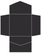 Black Pocket Invitation Style B2 (6 1/4 x 6 1/4) - 10/Pk