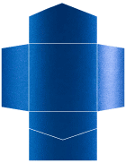 Blue Silk Pocket Invitation Style B2 (6 1/4 x 6 1/4) - 10/Pk