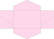 Pink Feather Pocket Invitation Style B3 (5 3/4 x 8 3/4)10/Pk
