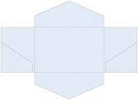 Blue Feather Pocket Invitation Style B3 (5 3/4 x 8 3/4) - 10/Pk