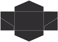 Black Pocket Invitation Style B3 (5 3/4 x 8 3/4) - 10/Pk
