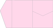 Pink Feather Pocket Invitation Style B5 (5 1/4 x 7 1/4)