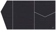 Linen Black Pocket Invitation Style B5 (5 1/4 x 7 1/4) - 10/Pk