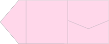 Pink Feather Pocket Invitation Style B9 (6 1/4 x 6 1/4)