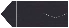 Linen Black Pocket Invitation Style B9 (6 1/4 x 6 1/4)