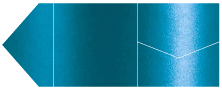 Teal Silk Pocket Invitation Style B9 (6 1/4 x 6 1/4)