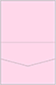 Pink Feather Pocket Invitation Style C1 (4 1/4 x 5 1/2) 10/Pk