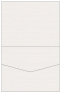 Linen Natural White Pocket Invitation Style C1 (4 1/2 x 5 1/2)10/Pk