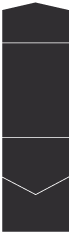 Black Pocket Invitation Style C2 (4 1/2 x 6 1/4) 10/Pk