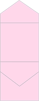 Pink Feather Pocket Invitation Style C3 (5 3/4 x 5 3/4) 10/Pk