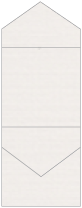 Linen Natural White Pocket Invitation Style C3 (5 3/4 x 5 3/4) 10/Pk