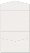 Linen Natural White Pocket Invitation Style C4 (5 1/4 x 7 1/4)