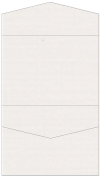 Linen Natural White Pocket Invitation Style C4 (5 1/4 x 7 1/4) - 10/Pk