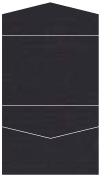 Linen Black Pocket Invitation Style C4 (5 1/4 x 7 1/4) - 10/Pk