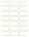 Textured Bianco Soho Rectangular Labels 1 1/8 x 2 1/4 (21 per sheet - 5 sheets per pack)