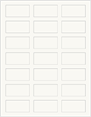 Eggshell White Soho Rectangular Labels 1 1/8 x 2 1/4 (21 per sheet - 5 sheets per pack)