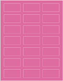 Raspberry Soho Rectangular Labels 1 1/8 x 2 1/4 (21 per sheet - 5 sheets per pack)