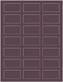 Eggplant Soho Rectangular Labels 1 1/8 x 2 1/4 (21 per sheet - 5 sheets per pack)
