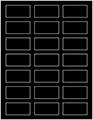 Black Soho Rectangular Labels 1 1/8 x 2 1/4 (21 per sheet - 5 sheets per pack)
