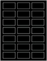Black Soho Rectangular Labels 1 1/8 x 2 1/4 (21 per sheet - 5 sheets per pack)