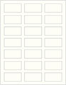 Pearlized White Soho Rectangular Labels 1 1/8 x 2 1/4 (21 per sheet - 5 sheets per pack)