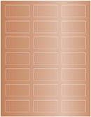 Copper Soho Rectangular Labels 1 1/8 x 2 1/4 (21 per sheet - 5 sheets per pack)