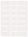 Linen Natural White Soho Rectangular Labels 1 1/8 x 2 1/4 (21 per sheet - 5 sheets per pack)