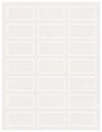 Linen Natural White Soho Rectangular Labels 1 1/8 x 2 1/4 (21 per sheet - 5 sheets per pack)
