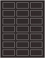 Linen Black Soho Rectangular Labels 1 1/8 x 2 1/4 (21 per sheet - 5 sheets per pack)
