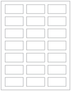 Matte Gloss White Soho Rectangular Labels 1 1/8 x 2 1/4 (21 per sheet - 5 sheets per pack)
