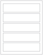 Matte Gloss White Soho Belt Labels 1 3/4 x 7 1/2 (5 per sheet - 5 sheets per pack)