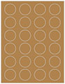 Natural Kraft Soho Round Labels (24 per sheet - 5 sheets per pack)
