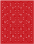 Red Pepper Soho Round Labels (24 per sheet - 5 sheets per pack)