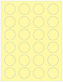 Sugared Lemon Soho Round Labels (24 per sheet - 5 sheets per pack)