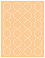 Peach Soho Round Labels (24 per sheet - 5 sheets per pack)