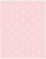 Pink Feather Soho Round Labels (24 per sheet - 5 sheets per pack)