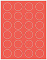 Coral Soho Round Labels (24 per sheet - 5 sheets per pack)