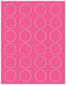 Raspberry Soho Round Labels (24 per sheet - 5 sheets per pack)
