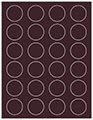 Eggplant Soho Round Labels (24 per sheet - 5 sheets per pack)