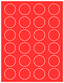 Rouge Soho Round Labels (24 per sheet - 5 sheets per pack)