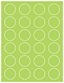 Citrus Green Soho Round Labels (24 per sheet - 5 sheets per pack)