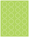 Citrus Green Soho Round Labels (24 per sheet - 5 sheets per pack)