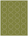 Olive Soho Round Labels (24 per sheet - 5 sheets per pack)