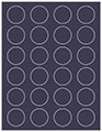 Navy Soho Round Labels (24 per sheet - 5 sheets per pack)