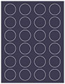 Navy Soho Round Labels (24 per sheet - 5 sheets per pack)