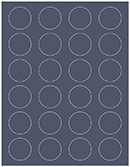 Navy Soho Round Labels (24 per sheet - 5 sheets per pack)