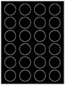 Black Soho Round Labels (24 per sheet - 5 sheets per pack)