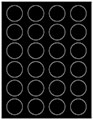 Black Soho Round Labels (24 per sheet - 5 sheets per pack)