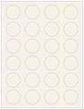 White Gold Soho Round Labels (24 per sheet - 5 sheets per pack)